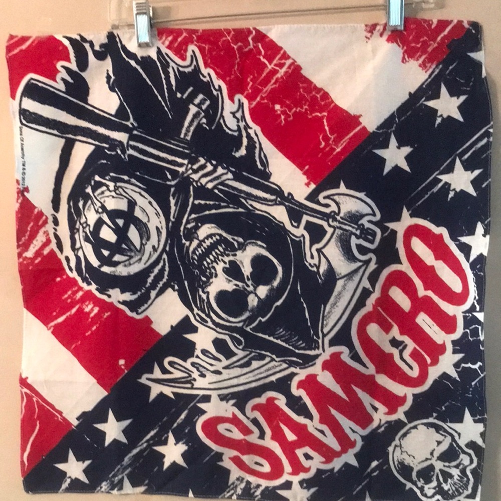 SAMCRO ( Sons of Anarchy) Bandana with Skull and Crossbones